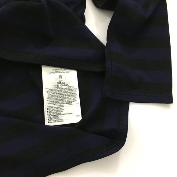 NEW! GAP Black Navy Fluid Lightweight Stripe L/S Design & Crafted Tee - XS - Picture 5 of 5